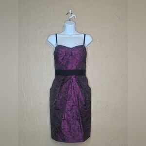 Max & Cleo Strapless Dress in Rich Purple